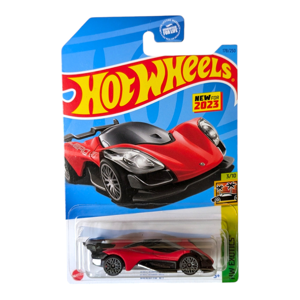 2023 Hot Wheels #178 HW Exotics 3/10 CELERO GT Red-Black w/Gray Euro-Lace Spokes